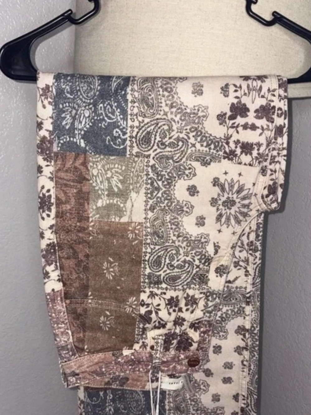 NWT Risen Size 7/28 Patchwork Denim